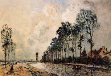 オークク運河 エーヌヌ ヨハン・バルトルト・ヨンカインド Oil Paintings